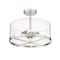 Z-Lite Callista 3 Light Semi Flush Mount, Polished Nickel & Clear 3032SF-PN - alternate 5